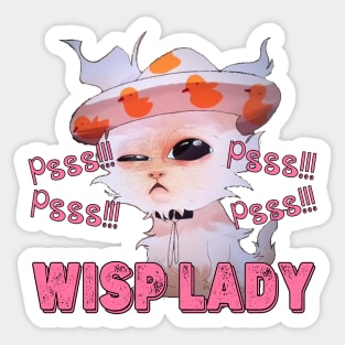 Cute And Beautiful Wisp Cat Lady Sticker